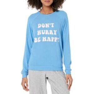 PJ Salvage Women's Loungewear Flannels Long Sleeve Top Size S Blue